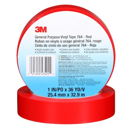 3M General Purpose Vinyl Tape 764, PK36 43424